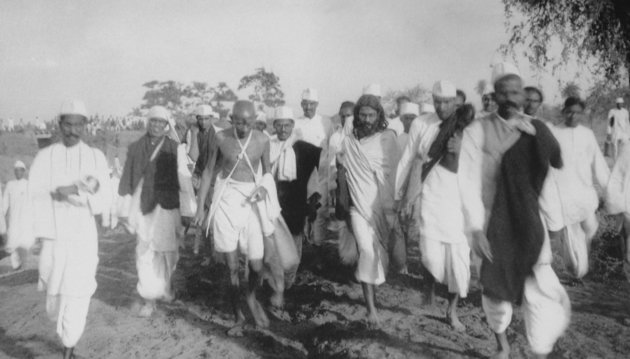 Gandhi a sómenet élén 1930-ban