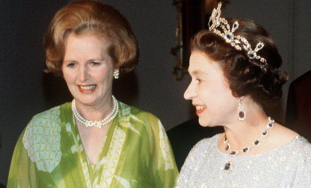 II. Erzsébet és Margaret Thatcher