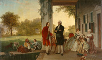 Lafayette márki és George Washington Mount Vernonban