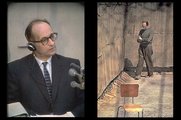 Eichmann a tárgyaláson és a börtön udvarán sétálva