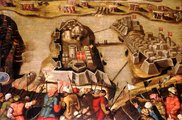 A törökök a San Michele-erődöt ostromolják
