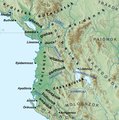 A jelentősebb délillír törzsek hozzávetőleges szállásterülete és szomszédaik az i. e. 4. században