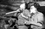 Egy Burly Aussie nevű favágó a második világháborúban, 1941-ben - hasonlóan társaihoz - nem volt kéznél borotva