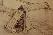 Egy ostromtorony terve Leonardo jegyzeteiből