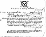 A kötelezően aláírt eskü egy késői példánya 1795-ből