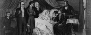 Harrison a halálos ágyán (kép forrása: Oxford University Press blog)