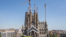 A továbbra is épülő Sagrada Familia (kép forrása: sagradafamilia.org)