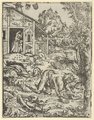 „A vérfarkas, avagy a kannibál” idősebb Lucas Cranach ábrázolásán (kép forrása: medievalists.net)