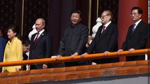 Pak Kunhje, Vlagyimir Putyin, Hszi Csin-ping, Csiang Cö-min és Hu Csin-tao 