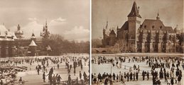 A műjég meghosszabbította és kiszámíthatóvá tette a szezont, a bizonytalan harminc-negyven nap helyett három hónapig lehetett korcsolyázni. A bal oldali képen a műjégpálya egy párás, hideg téli napon, jobbról pedig ragyogó tavaszi napsütésben (balra képes levelezőlap, 1929, jobbra Képes Budapest naptár, 1937, magángyűjtemény)