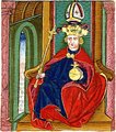 Kálmán király ábrázolása a Thuróczi-krónikában (kép forrása: Wikimedia Commons)