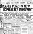 A Boston Times Ponzit leleplező címoldala, 1920. augusztus 2. (kép forrása: saltofamerica.com)