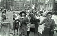 A felszabadulást ünneplők Koppenhágában, 1945. május 5. (kép forrása: Wikimedia Commons)