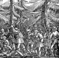 Harcoló német parasztok egy 1522-ben készült metszeten (kép forrása: Luisa Vallon Furmi / dreamstime.com)