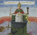 VI. Kelemen ábrázolása a  Vaticinia de Summis Pontificibus című, pápákkal kapcsolatos jóslatokat tartalmazó 14. századi műben (kép forrása: picryl.com)