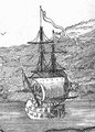 A hajó egy korabeli metszeten (kép forrása: Wikimedia Commons)