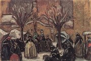 Iványi-Grünwald Béla: A kecskeméti piac télen (1912)