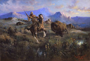 Edgar Samuel Paxson: Bölényvadászat (1905)