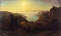 Albert Bierstadt: A Donner-tó a hegycsúcsról nézve (1873)