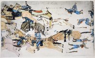 A Little Bighorn-i csatát ábrázoló illusztráció, 1900 körül