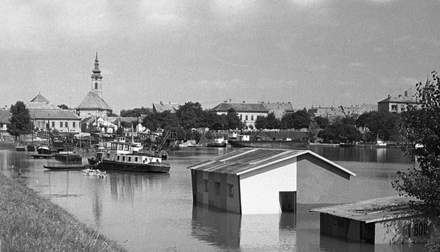 Sugovica (Kamarás-Duna) az 1965-ös árvíz idején (kép forrása: Fortepan/Erky-Nagy Tibor)