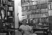 Móricz Zsigmond könyvei között, 1939. (Fortepan/Fortepan)