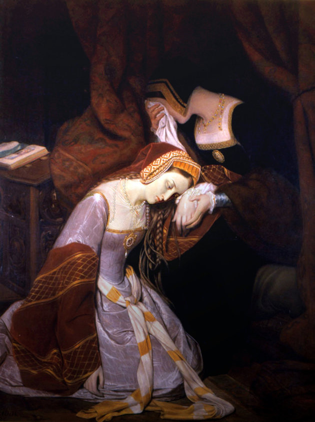 Boleyn Anna a Towerben várta a halálos ítéletet (a képet Édouard Cibot festette)