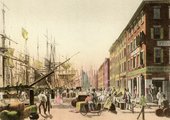 New York-i utcakép 1828-ból