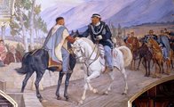 Garibaldi és II. Viktor Emánuel találkozása a teanói hídon