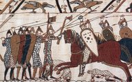 A hastingsi csata ábrázolása a bayeux-i kárpiton