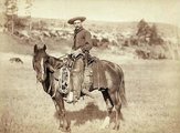 Chapset viselő amerikai cowboy Dakota territóriumban, 1887.