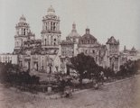 A székesegyház Mexikóvárosban, 1857, Rosti Pál felvétele Amadei Anna albumából, Magyar Nemzeti Múzeum