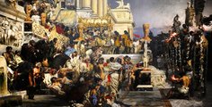 Nero fáklyái – a keresztényüldözés szomorú jelenete Henryk Siemiradzki festményén