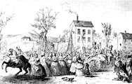 1842-es illusztráció az „asszonyok menetéről”