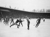 Jéglabdameccs (bandymeccs) Stockholmban, 1950