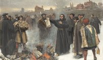 Luther elégette a pápai bullát (Karl Aspelin festménye)