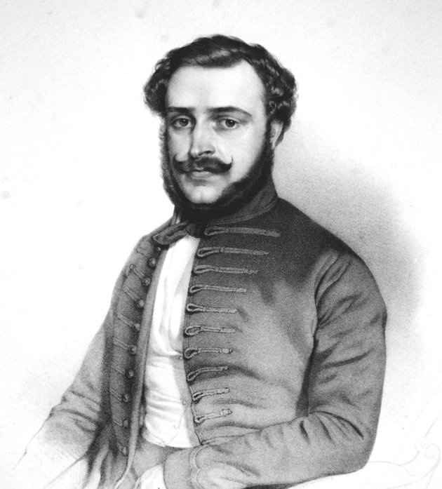 Franz Eybl 1842-es alkotása az árvízi hajósról