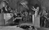A boszorkányper valóságtól elrugaszkodott ábrázolása a 19. századból