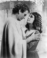 Elizabeth Taylor és Richard Burton a forgatáson