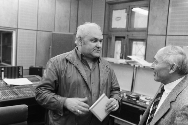 Hofi Géza és Sediánszky János a Magyar Rádió stúdiójában (Kép forrása: Fortepan / Szalay Zoltán)