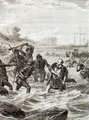 A végzet utolérte Magellánt (19. századi ábrázolás)