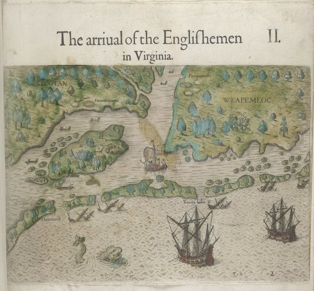Virginia térképe a 17. századból