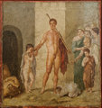 Thészeusz a Minótaurosz legyőzése után egy Kr. u. 1. századi római festményen