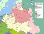 A felosztás előtt: a lengyel-litván nemzetközösség legnagyobb kiterjedése (wikipédia/Halibutt/CC BY-SA 3.0)