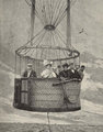 Utasok Godard ballonjának kosarában (a Vasárnapi Újság korabeli számából)
