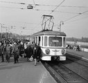 Árpád fejedelem útja, a szentendrei HÉV végállomása a Margit híd budai hídfőjénél, 1969 (Fortepan / FŐMTERV)