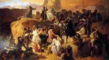 Francesco Hayez festménye a Jeruzsálem falainál éhező keresztesekről