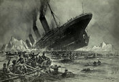 A süllyedő Titanic (Willy Stöwer metszete, 1912)