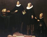 Abel Janszoon Tasman holland felfedező feleségével és lányával Jacob Gerritszoon Cuyp festményén, 1637.