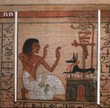 Anubiszhoz fohászkodó halott ábrázolása egy papiruszon